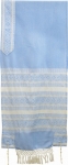 Rikmat Elimelech Handloom Woven Light Blue Silk Tallit