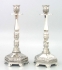 Large Silver Plated Candlesticks Jerusalem design
