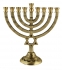 Pewter Plated Hanukkah Menorah - Star of David