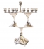 Silver Plated Menorah (Hanukia) Magen David