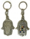 Twelve tribes Hamsa keychain