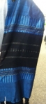 Gabrieli silk Tallit Set in Blue with Black