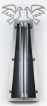 Glass and Wood Doves Mezuzah Case -Black- by Shraga Landesman
