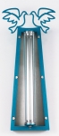 Turquoise Glass Doves Mezuzah By Shraga Landesman