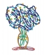 Blue Bouquet Flowers Vase