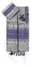 Gabrieli silk Tallit Set in Silver with Purple