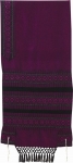 Rikmat Elimelech Handloom Woven Purple Silk Tallit