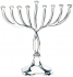 Polished aluminium Chanukah Menorah