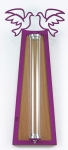 Glass and Wood Doves Mezuzah Case by Shraga Landesman