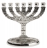 Silver Color Seven Branch Menorah