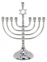 Silver plated Star of David Menorah