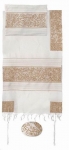 Emanuel Hand Embroidery Tallit - The Matriarchs in gold