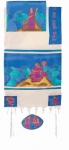Emanuel Woven Cotton and Silk Tallit - Miriam and Debora