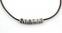 Personalized Hebrew Cube Leather Necklace
