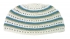 Frik Kippah with white, beige, green stripes