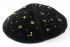 Hand Decorated Suede "Aleph-Bet" Kippah