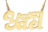 Gold Filled Two Heart English Name Necklace