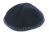 Hand Decorated Velvet Kippah with Colorful border