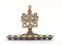 Brass Menorah (Hanukia) - Luchot Habrit Lions