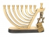 Brass Menorah "Harp Design" with Star of David
