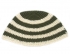 Frik Kippah with Green and Gray Stripes