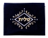 Dark Blue Velvet Tallit & Tefillin Bags-gold and white swirl design