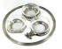 Pewter & Glass Rosh Hashanna plate