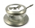 Pewter & Glass Honey Dish