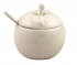 White Ceramic Apple Honey Dish