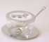 Nickel & Glass Honey Dish