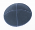 Dark Blue Suede Kippah 6.1"