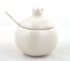 White Ceramic Rimmon (Pomegranate) Honey Dish