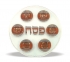 Glass Floral design Seder Plate