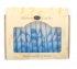 Decorative Safed White and Blue Shabbat Candles