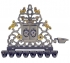 Nickel and gold plate "Luchot" Chanukah Menorah