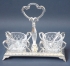 Salt and Pepper Dish with two glass holders