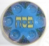 Blue Glass Passover Seder Plate - Grapevine Design