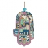 "Old City Jerusalem" Large Wood Painted Hamsa