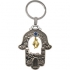 Judaic Keychain- Hamsa with two fish design
