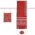 Emanuel Embroidered Tallisack - Red/Maroon with flowers