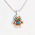 Evil Eye Hamsa Pendant by Ester Shahaf