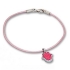 Pink Hamsa Leather Bracelet