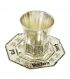 Octagonal Kiddush Cup and Plate