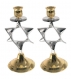 Silver and Gold Plated Candlesticks