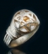 Five Metal Ring with Gold Star of David