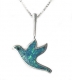 Sterling Silver and Opal Dove Pendant