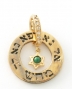 Gold Filled Malachite Zirconium Kabbalah Pendant - Health