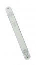 White Plastic Mezuzah with silver design