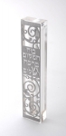 Peace Blessing Stainless Steel  Mezuzah Case by Dorit