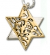 "Shema Yisrael" Star of David Two-Tone Pendant by HaAri Jewelry